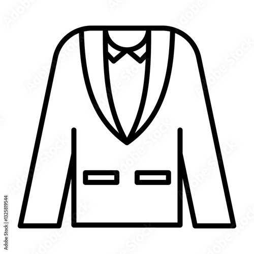 Semi-formal tuxedo with bow tie and 2 pockets