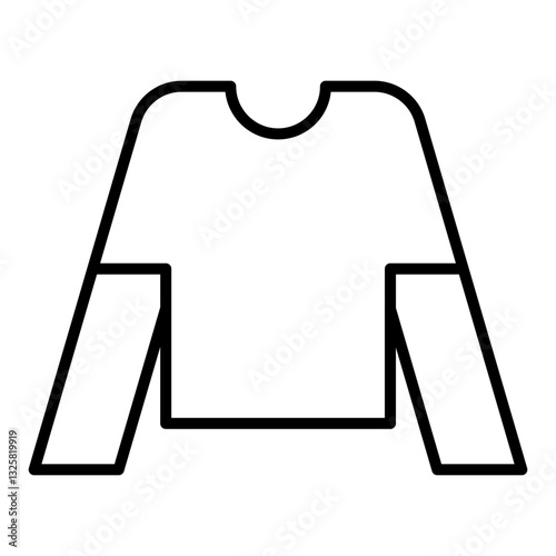 Long sleeve round neck t-shirt with stitching accents on the sleeves