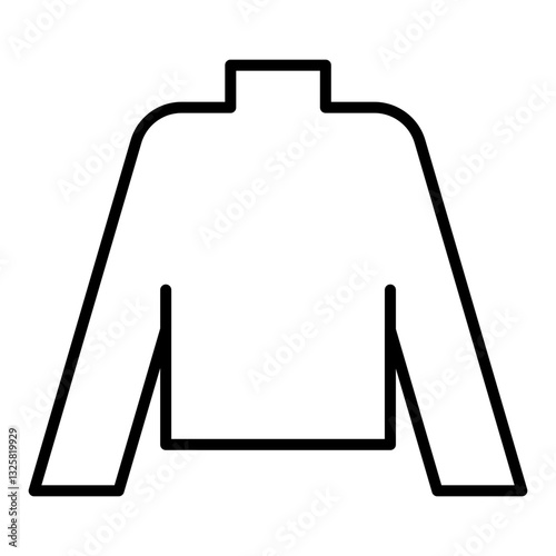 Plain long sleeve high collar t-shirt
