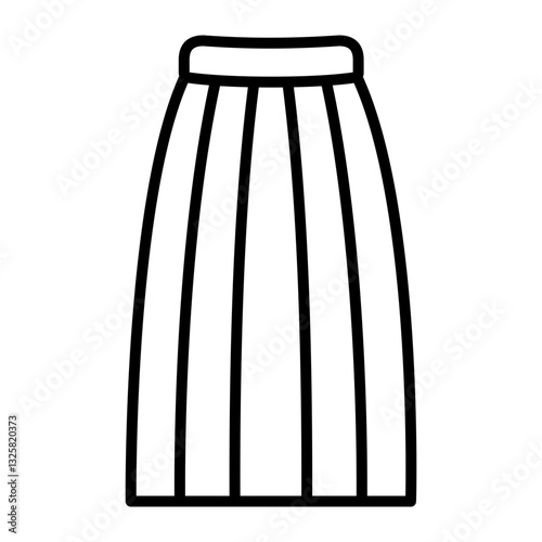 Long skirt with elastic waistband and pleated style