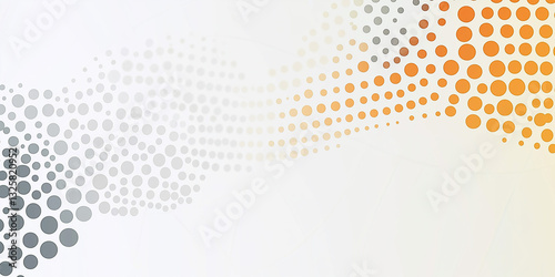 Wallpaper Mural flowing orange and gray dotted pattern creates movement Torontodigital.ca