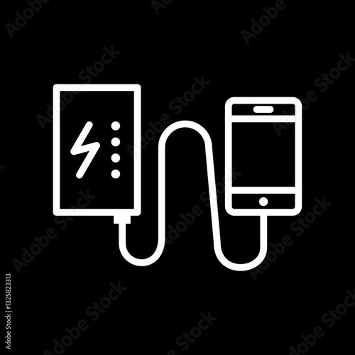 Portable charger Vector Icon
