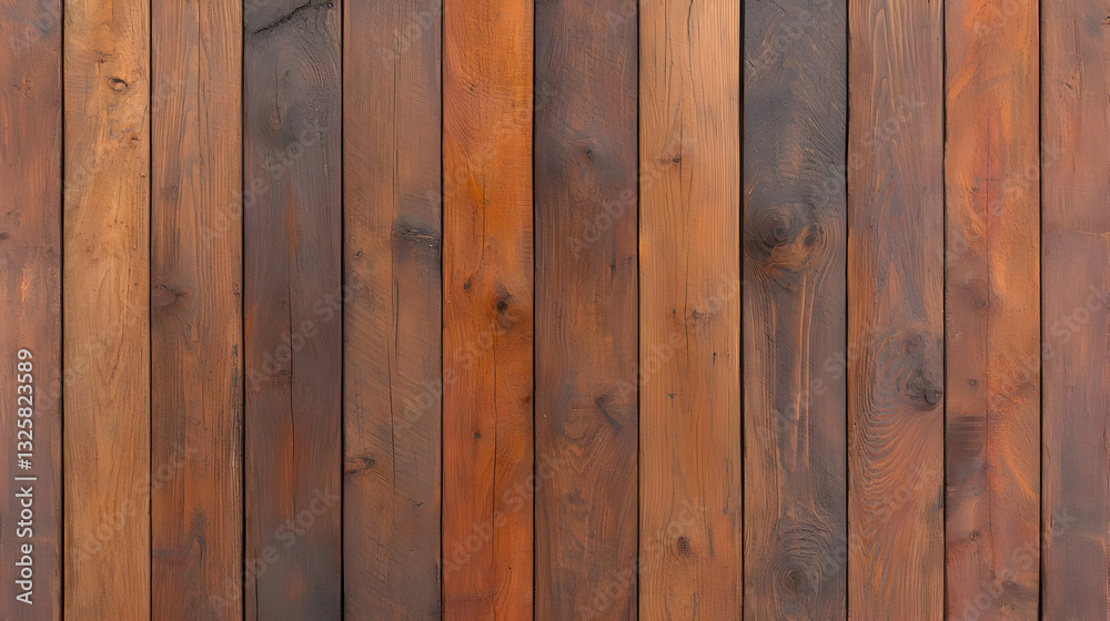 Fototapeta premium Rustic Wooden Wall with Warm Natural Tones and Textured Surface