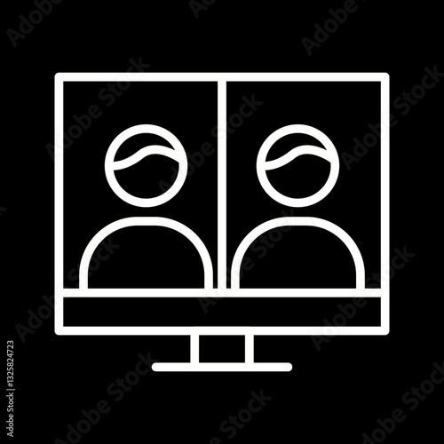 Video Conferencing Vector Icon