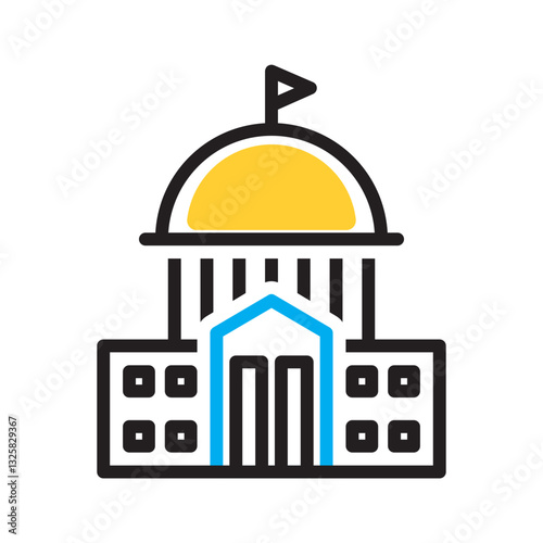 Vector multi color icon for Federal