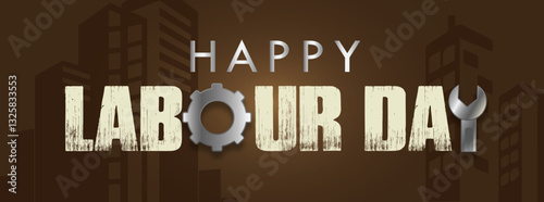 Typography happy labour day