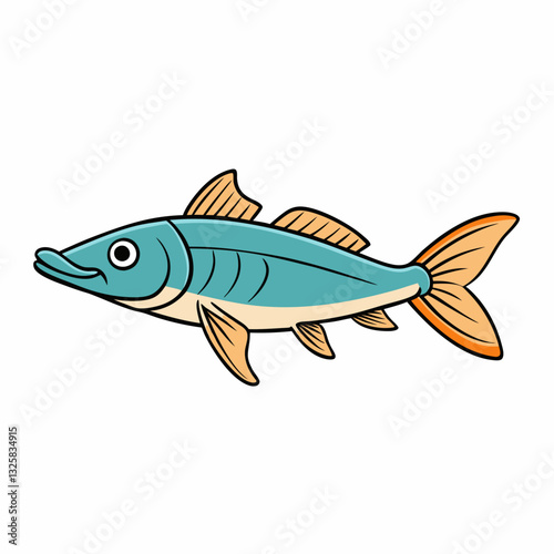 barbel fish vector illustration