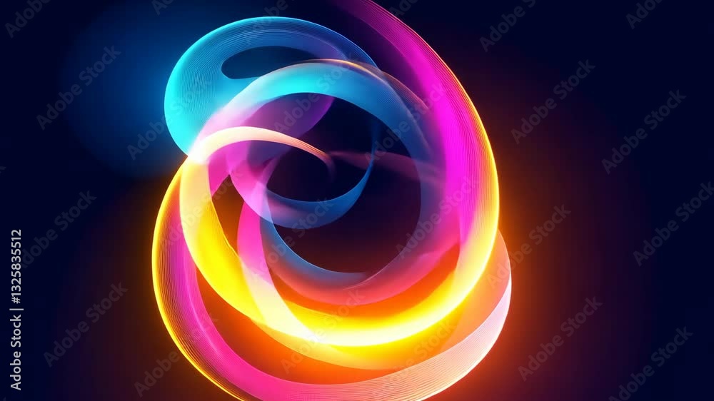 Dynamic neon light trails creating mesmerizing abstract patterns Dynamic neon light trails creating mesmerizing abstract patterns
