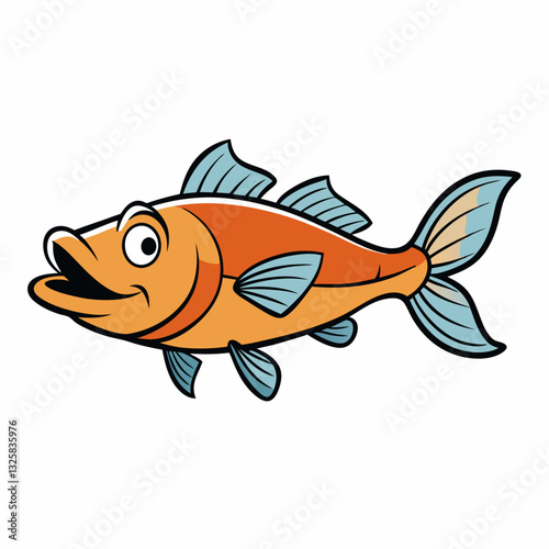 vector illustration of cod fish