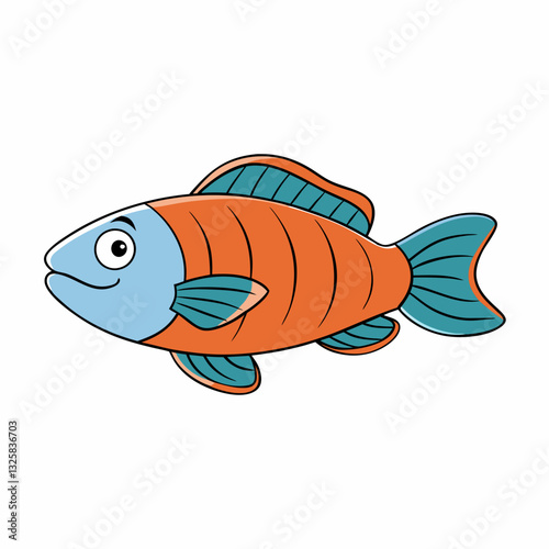 gourami fish on a white background