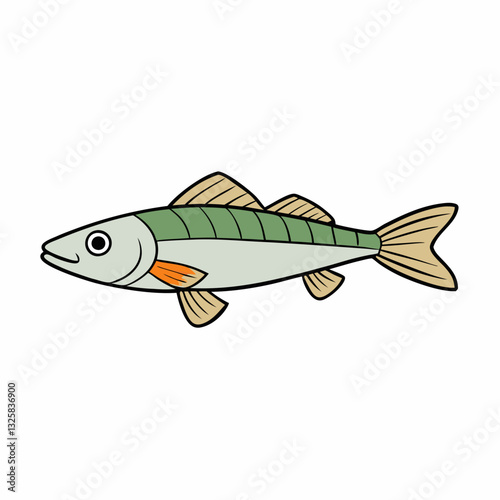 vector illustration of a gudgeon fish