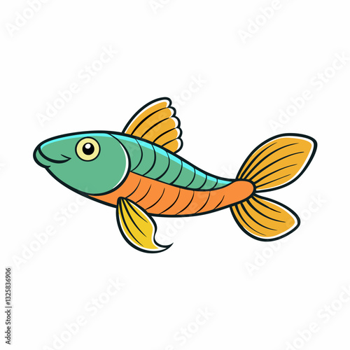 guppy fish on a white background