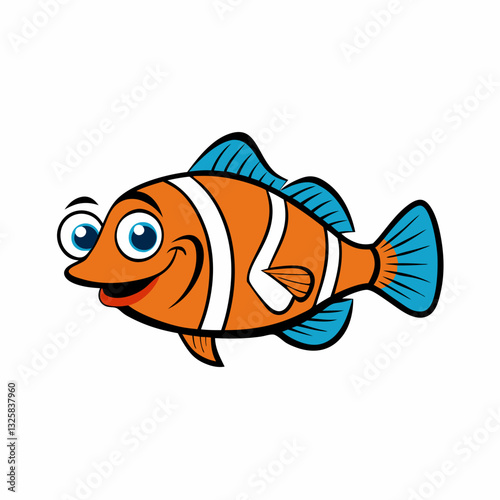 vector illustration of an oscar fish