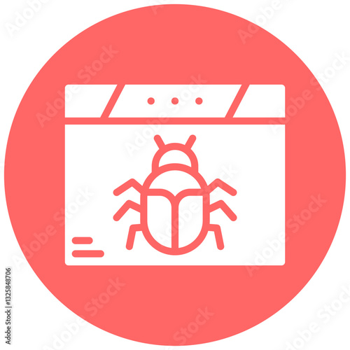 Vector Design Bug Icon Style