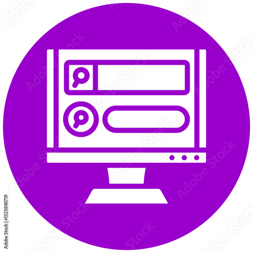 Vector Design Search Bar Icon Style
