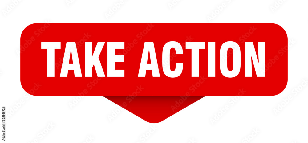 take action sticker. take action sign on transparent background