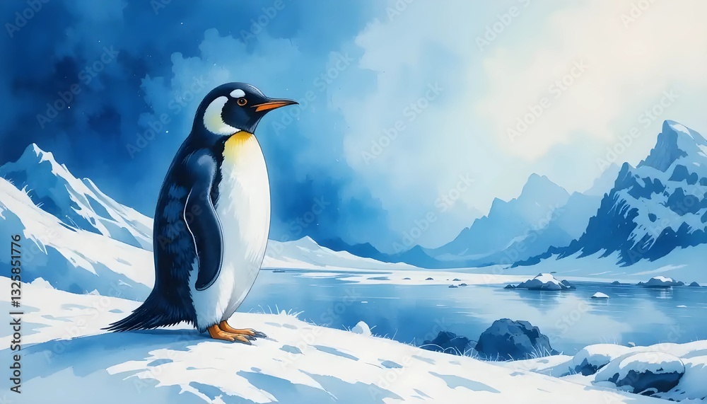 Obraz premium penguin on the snow