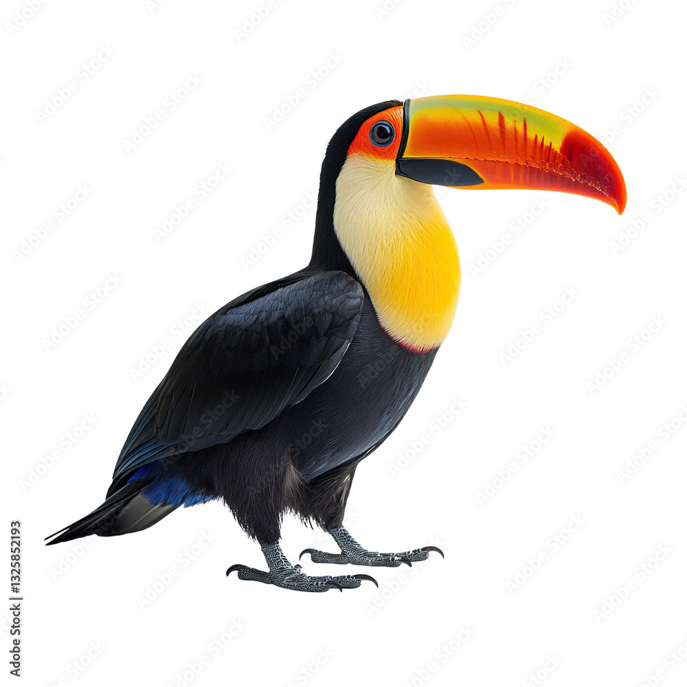 Fototapeta premium Vibrant Toucan with Colorful Beak