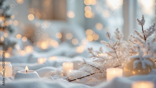Cozy indoor setting with festive ambiance