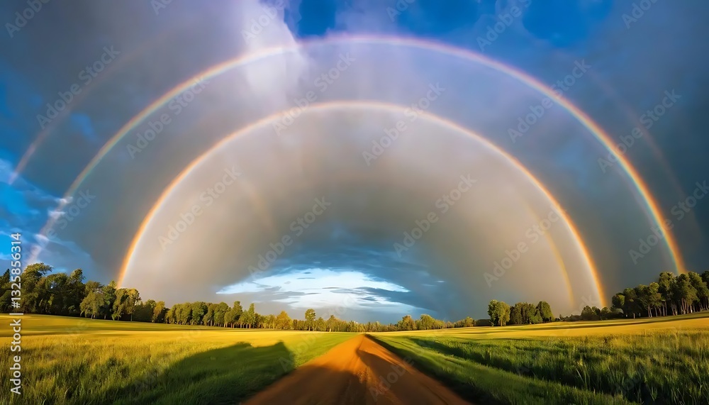 Obraz premium rainbow over the field