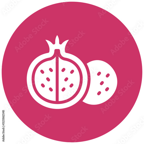 Pomegranate Vector Design Icon Style