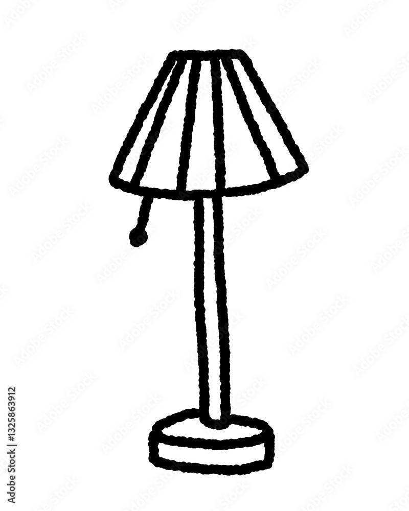 Obraz premium table lamp isolated on white