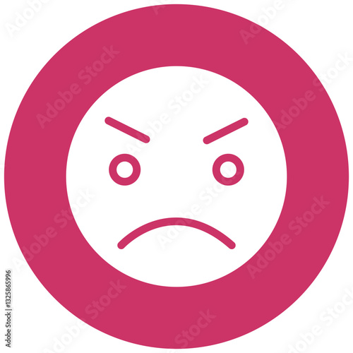 Vector Design Angry Icon Style