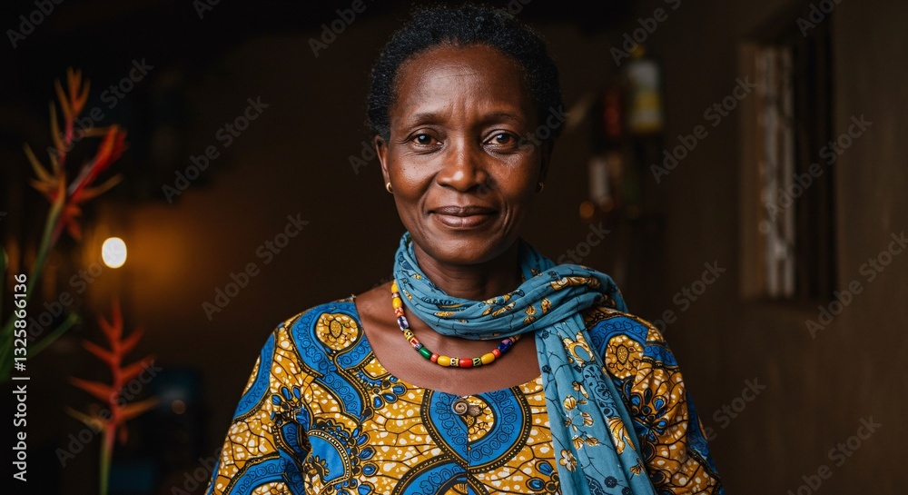 Fototapeta premium portrait of an old woman from Uganda