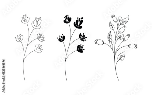 Beauty nature florist vector icon logo design template v.15