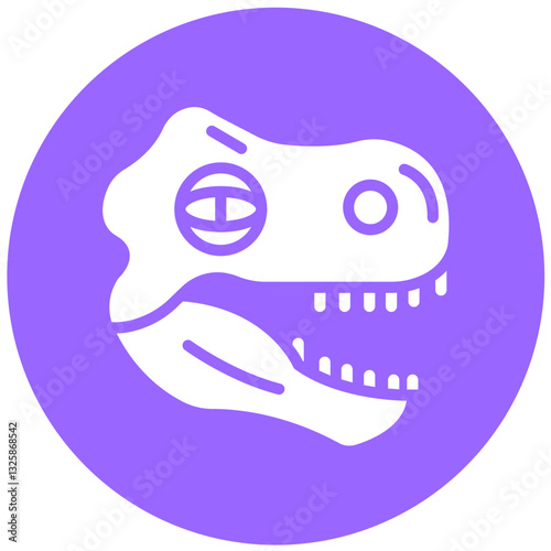 Vector Design Dinosaur Fossil Icon Style