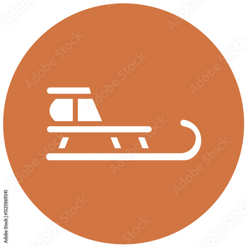 Vector Design Sled Icon Style