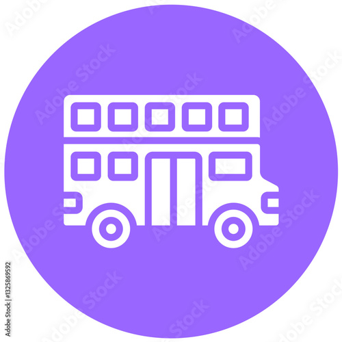 Vector Design Double Decker Icon Style