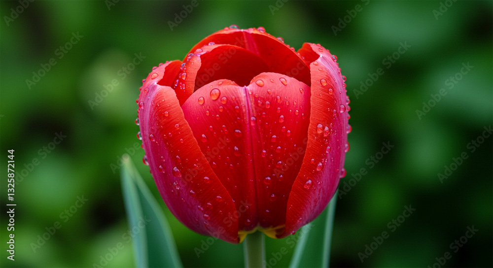 A close-up macro photograph of delicate morning dew droplets on a vibrant pink rose, reflecting the golden sunrise A close-up macro photograph of delicate morning dew droplets on a vibrant pink rose, reflecting the golden sunrise