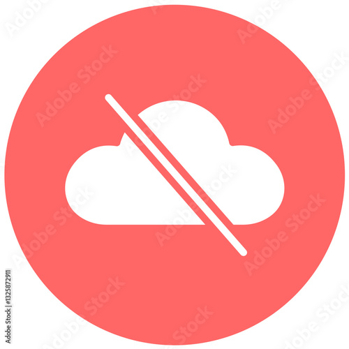Vector Design Cloud Inaccessible Icon Style