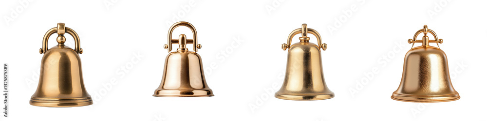 Collection of Elegant Brass Bells for Interior or Traditional Ceremony Vintage golden metal bells with classic designs often used for church maritime or other ceremonial purposes Collection of Elegant Brass Bells for Interior or Traditional Ceremony Vintage golden metal bells with classic designs often used for church maritime or other ceremonial purposes