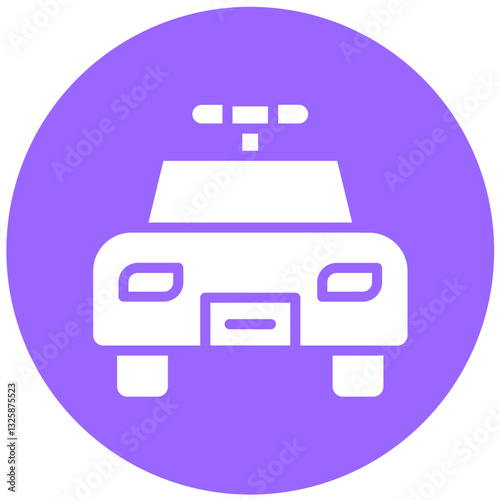 Vector Design Police Car Icon Style