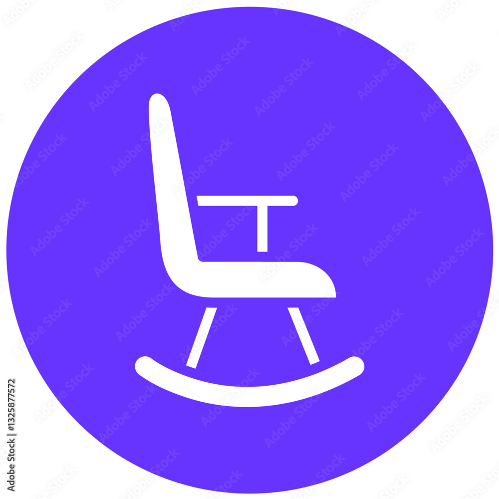 Vector Design Rocking Chair Icon Style