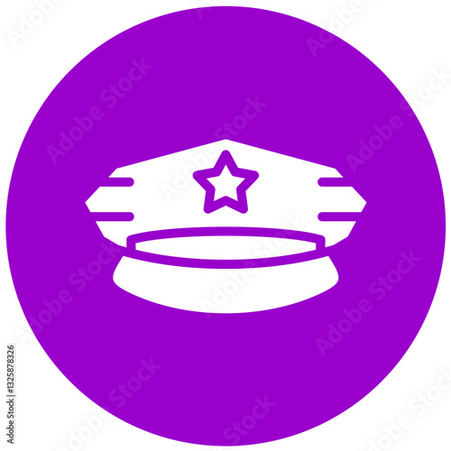 Vector Design Police Hat Icon Style