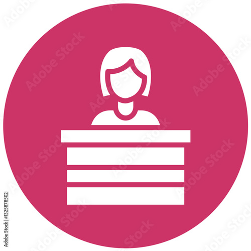 Vector Design Receptionist Icon Style
