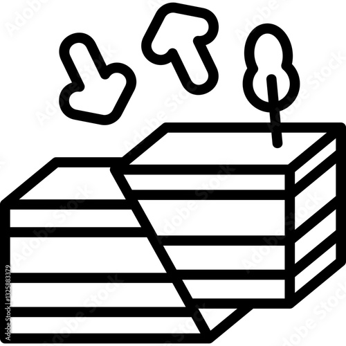 Tectonic Plates Line Icon