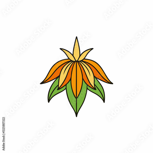 crown imperial flower on a white background