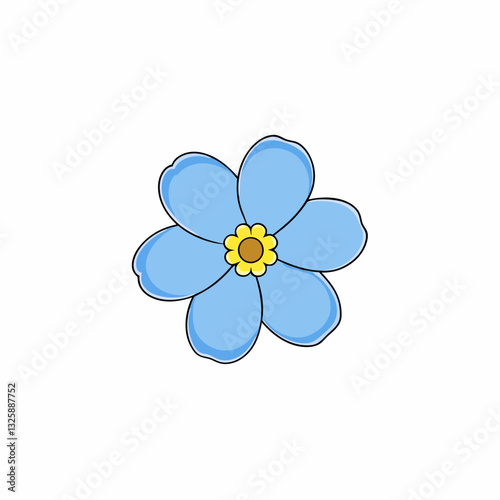 forget me not flower on a white background