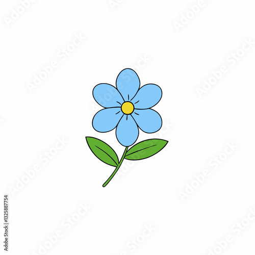 forget me not flower on a white background