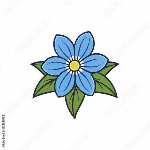 lobelia flower isolated on white