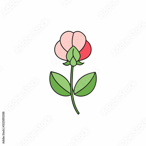 vector illustration of a sweet pea flower