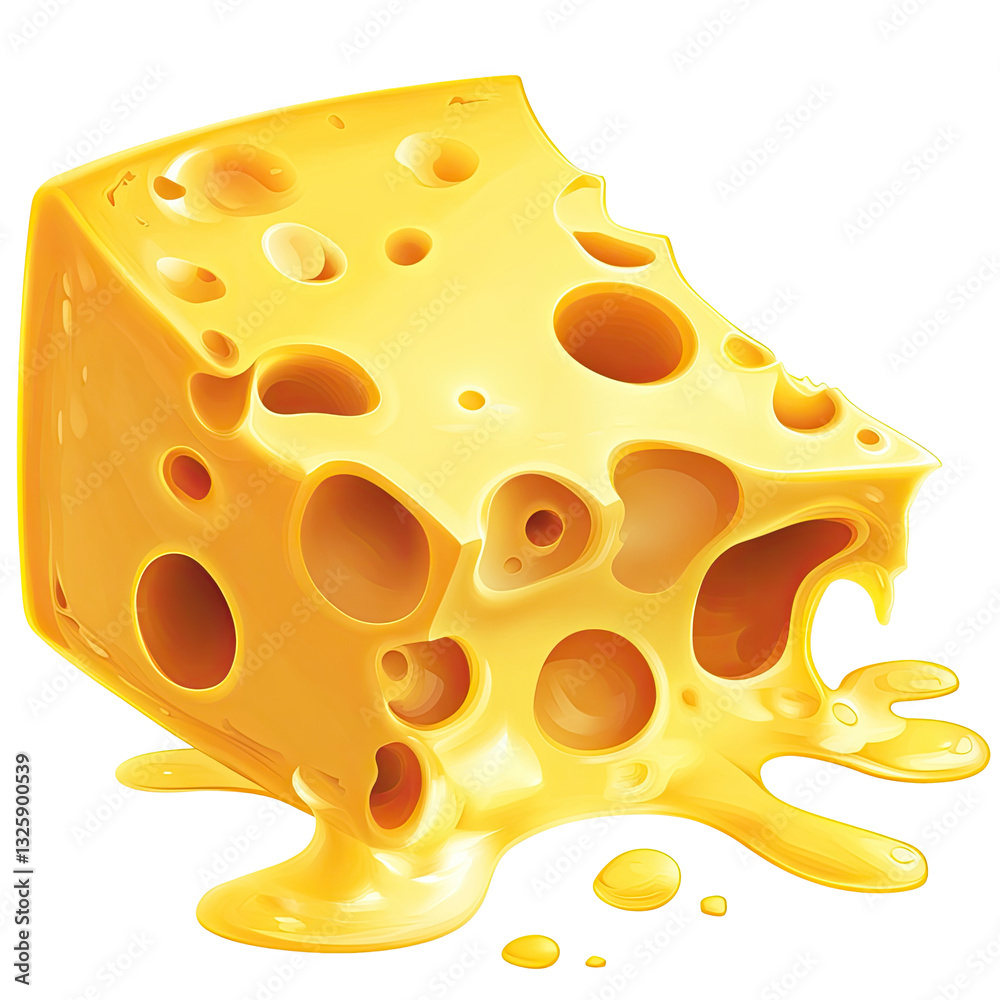 Melted cheese block with holes . png images Melted cheese block with holes . png images