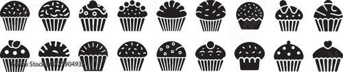 Muffin icon silhouette