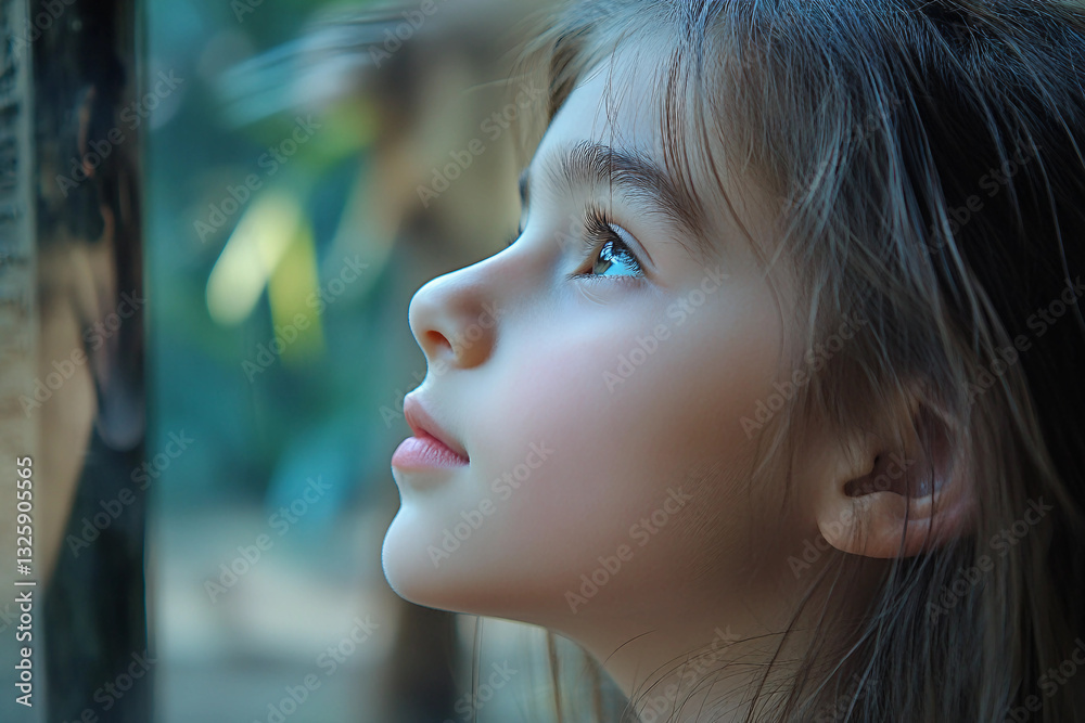 Obraz premium Image of a young person at zoo park made generative AI technology