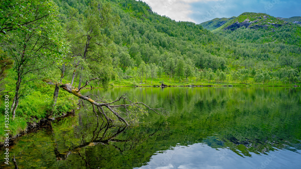 Bergsee im Naturparadies Eidslandet in Norwegen