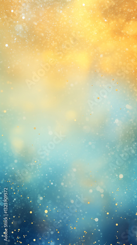 yellow blue gradient background with light small circles. abstract background